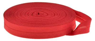 Schrägband Baumwolle Breite 14mm gefalzt ziegelrot