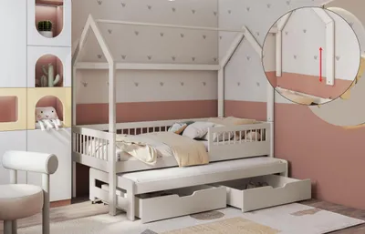 Obrázok produktu pre Domčeková posteľ s prístelkou 90x190 DEVA 2 - kašmír, pravé prevedenie