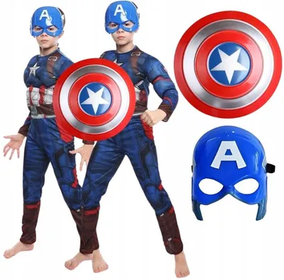 Produktbild von Hopki Kinderkostüm Captain Superheld mit Maske und Schild