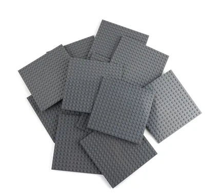 Produktbild von LEGO® 16x16 Platten Bauplatten Dunkelgrau Beidseitig bebaubar - 91405 NEU! Menge 8x