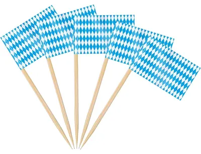 Productafbeelding van Tandenstokervlaggen, Beieren, -decoratie, 100 stuks