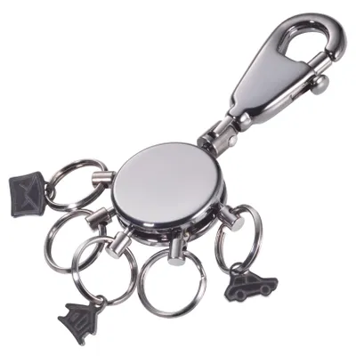Produktbild von TROIKA Schlüsselanhänger Patent Sign mit fünf ausklinkbaren Ringen, Gun Metal