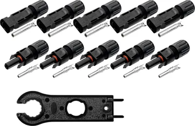 Produktbild von 5 Paar MC4 Stecker ( Buchse + Stecker ) DC Steckverbinder für 2,5 – 6mm² Kabel
