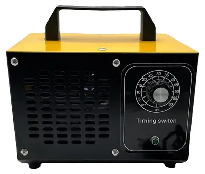 Image de Générateur d'ozone - Purificateur d'air portable - 60 000 mg/h - Minuterie - Élimination des odeurs - 120 W - Jaune/Noir