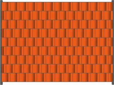 Produktbild von Wallario Zaunsichtschutz mit Motiv Orange für Ein- und Doppelstabmatten Zäune in der Größe 250 x 180 cm