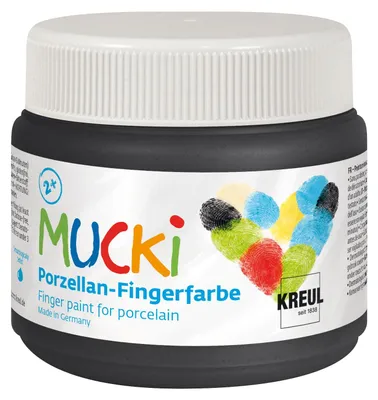 Image de Peinture pour les doigts "MUCKI", noire, 150 ml, de la marque KREUL