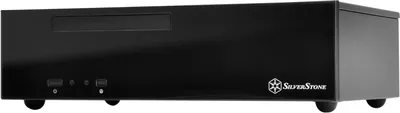Produktbild von Silverstone SST-ML09B, HTPC, PC, Schwarz, Mini-DTX, Mini-ITX, Acryl, Kunststoff, Stahl, 7 cm
