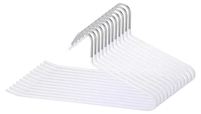 Produktbild von 12er-Pack Hosenbügel mit Offenen Enden, Kleiderbügel Hosen Hosenbügel Platzsparend Metall Hosen Bügel, rutschfest und Platzsparend
