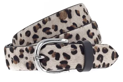 Immagine prodotto di Vanzetti Pelle cintura Animal Scouting 30mm Cambered Cow Fur Leather Belt W75 Leo White bianco multicolore