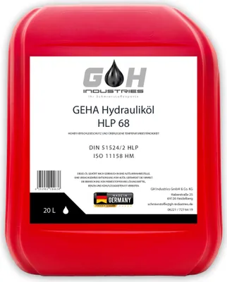 Produktbild von 20 L Hydrauliköl HLP 68 ISO VG 68 nach DIN 51524 Teil 2 Kanister 20 Liter