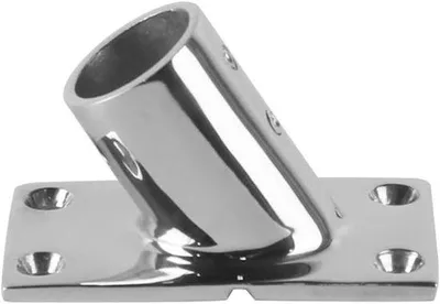 Produktbild von Boot-Handrail-Fitting aus Edelstahl für Boote - 25,4mm Durchmesser - Marine-Grade 316 - für 60-Grad-Winkel - Bootszubehör