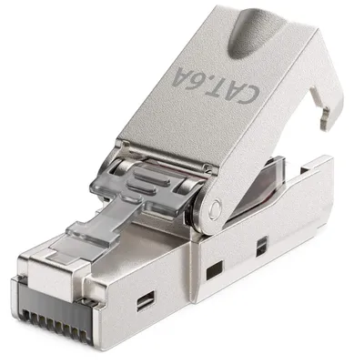 Produktbild von deleyCON CAT 6a Netzwerkstecker RJ45 LSA, geschirmt, 10 Gbit/s, 1 Stück