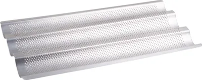 Produktbild von Baguette Backblech aus rostfreiem Edelstahl für Backofen und Grill