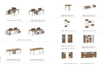 Image de Bureau Meubles Agencement Tables Bureau Callcenter Bois 4 postes de travail