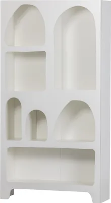 Produktbild von WOOOD Caz Wandschrank Wandvitrine aus Sperrholz, 95 cm, Weiß