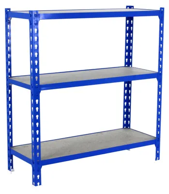 Image de Etagère Légère Sans Vis Maderclick Superplus 3/500 1000 Bleu/bois Bleu/bois 1000x1100x500 - Simonrack