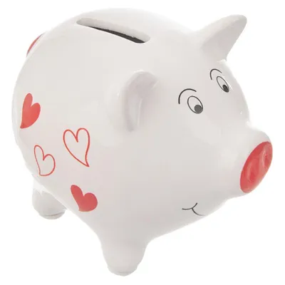 Produktbild von Orion Sparbüchse aus Keramik SPARSCHWEIN Spardose mit Kleeblatt 10 cm
