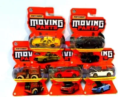 A collection of Matchbox toy cars in their original packaging.
