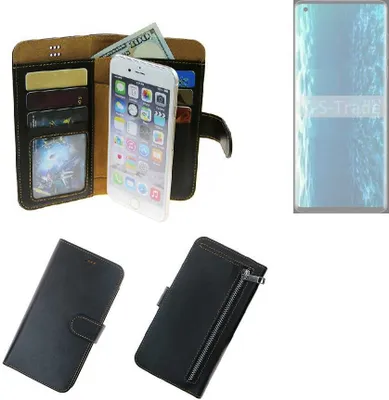Produktbild von K-S-Trade Schutz Hülle kompatibel mit Motorola Edge Klapphülle Case Phone cover Slim Handytasche Handy Hülle schwarz aus Kunstleder (1 Stk)