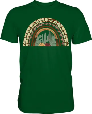 Produktbild von Kaktus Regenbogen T-Shirt – Bottle Green / 3XL