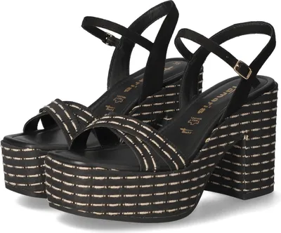 Produktbild von TAMARIS Wedge/Plat Sand (Artikel: 1-1-28034-30 046) in BLACK/BEIGE  (Größe: 36)