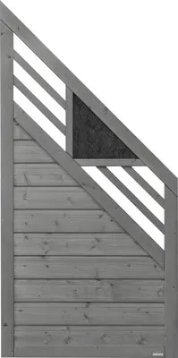 Produktbild von Zaun Abschlusselement Konsta Andria rechts 90 x 180/90 cm basaltgrau