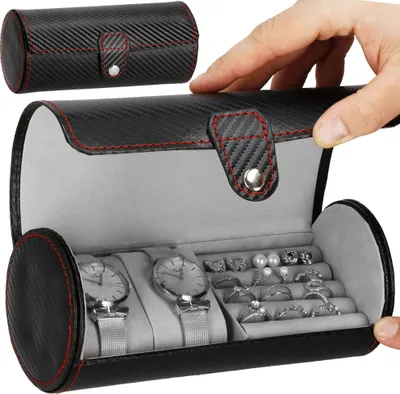 Produktbild von Uhrenrolle für 2 Uhren Uhrengehäuse Uhrbox Uhrenkassette Zylindrische Form