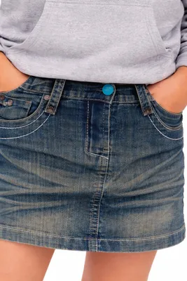 Produktbild von 8560 Bondi Jeansrock für Mädchen Blau – Größe 116 Kinderrock aus Denim für Alltag & Freizeit