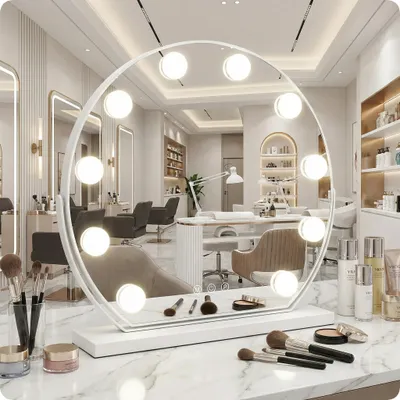 Zdjęcie produktu dla Lustro do makijażu białe make-up 60cm 10 LED barwa światła