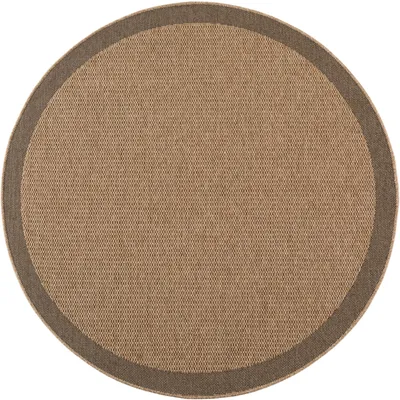 Productafbeelding van Buitentapijt, jute-look, voor woonkamer, balkon, terras, beige, 160x160 cm, rond