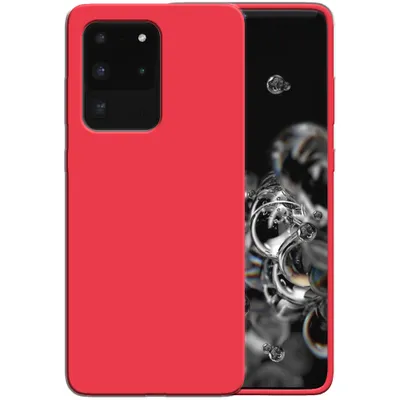 Obrázek produktu pro Smartphonica Silikonové pouzdro pro Samsung Galaxy S20 Ultra s měkkým vnitřkem - červené