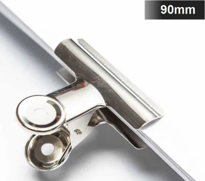 Image de 30 petits clips de fermeture en métal | Clips pour sacs de 90 mm | Agrafes pour lettres en acier inoxydable avec ressort puissant | Agrafes de fermeture pour sacs alimentaires | Pinces métalliques pour une fermeture hermétique