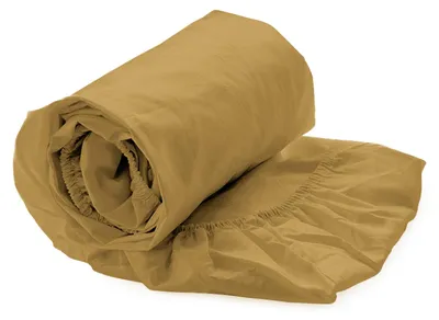 Produktbild von Heckettlane Amber-Gold Spannbettlaken Elementi 180x210-220 cm - Hergestellt aus 100% Baumwoll-Satin