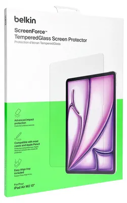 Zdjęcie produktu dla Belkin OVI008HQ, Przezroczysta ochrona ekranu, 33 cm (13"), 9H, Szkło hartowane, 1 szt.