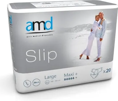 Image de AMD Slip Maxi+ Large - 8 paquets de 20 protections
