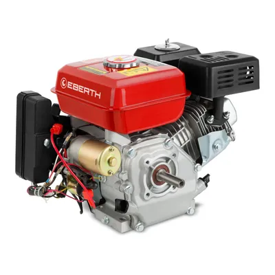 Produktbild von EBERTH 6,5 PS 4,8 kW Benzinmotor Standmotor Kartmotor Antriebsmotor mit 20 mm Ø Welle, E-Start, 7ah 12V Batterie, Ölmangelsicherung, 4-Takt