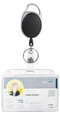 Produktbild von Schlüsselanhänger-Set, einziehbarer Auswelter mit Gürtelclip und Ausweisfach, Auswelter-Set für Schlüsselanhänger und Ausweis (1 Stück)