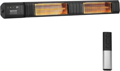 Zdjęcie produktu dla Ogrzewanie podczerwienią - Grzejnik elektryczny - Ogrzewanie tarasów - Wodoodporność IP65 - 1020 x 100 mm - Czarny