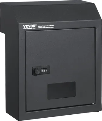 Obrázek produktu pro VEVOR vestavěná poštovní schránka na dveře Poštovní schránka 305x155x360 mm Tmavě šedý kódový zámek