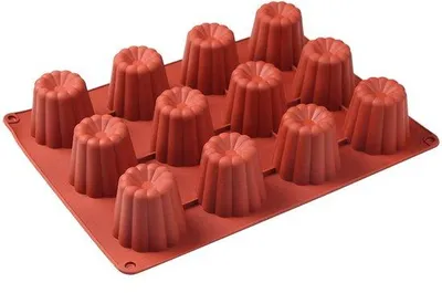 Immagine prodotto di Stampo in silicone - 12 fori per fori di grandi dimensioni - facile da rimuovere dallo stampo, versatile - 29x21,5 cm