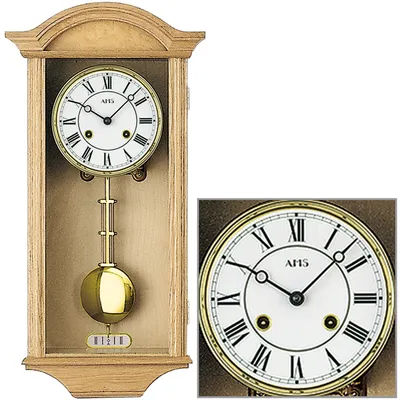 Produktbild von AMS 614/5 Regulateur Regulator mit Pendel Holz Eiche Pendeluhr