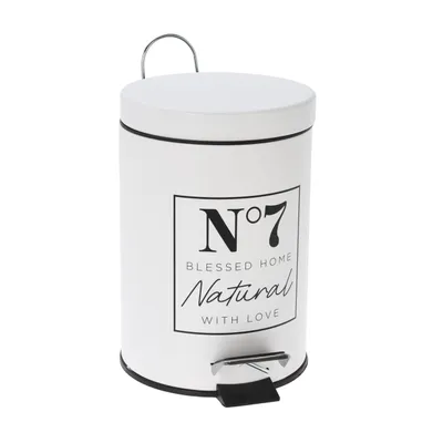 Obrázek produktu pro Odpadkový koš Excellent Houseware, kov, 17x24,5 cm, 3 l, bílý