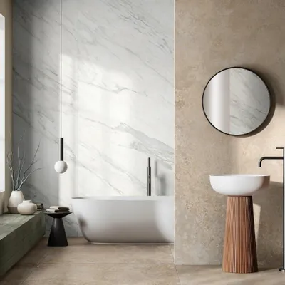 Immagine prodotto di CASA39 Gres porcellanato effetto travertino Beige 75x75 cm Ragno Realstone_Travertino