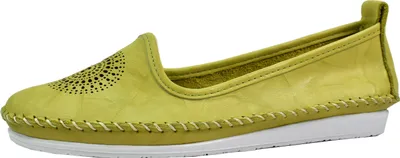Produktbild von Andrea Conti 0023410 Damen Ballerina Mokassins Leder Slipper, Größe:41 EU, Farbe:Grün