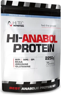 A product shot of a bag of protein powder.
