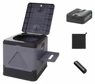 Produktbild von Azomor® Faltbares Campingtoilette mit 20 Liter Kapazität für Outdoor und Notnutzung