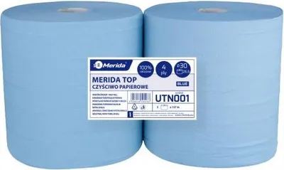 Zdjęcie produktu dla Czyściwo Papierowe Top Niebieskie, 4-Warstwy Śr. 30 Cm, Dł. 157 M, Zgrzewka 2 Sztuki