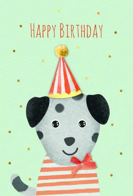 Produktbild von Geburtstag Handmade Happy Birthday Hund Glückwunschkarte mit Umschlag