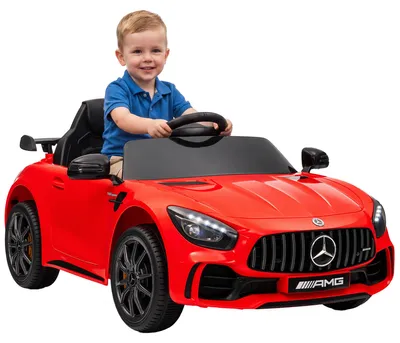 Immagine prodotto di AIYAPLAY Macchina Elettrica per Bambini 3-6 Anni Mercedes-AMG GTR con 2 Motori e Telecomando, 3-5 km/h, Rosso