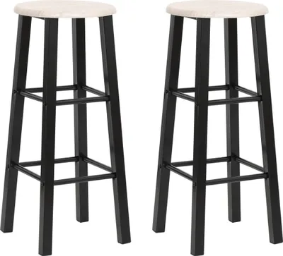 Produktbild von Maison Exclusive - Barhocker 2 Stk. Schwarz MDF